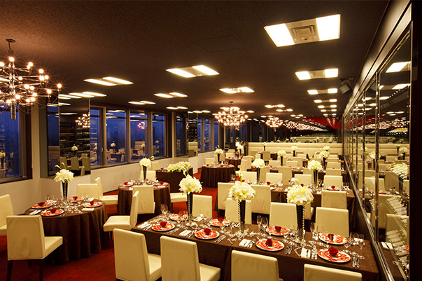 会場から臨む夜景